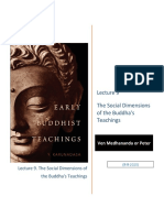 Lecture 9. The Social Dimensions of The Buddha's Teachings