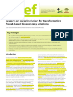 Lessons On Social Inclusion For Transformative Forest-Based Bioeconomy Solutions