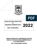 KERANGKA ACUAN KERJA BOK 2022 UPT. PUSKESMAS WATES Terbaru Fix