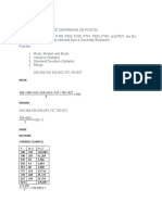 Activity 1 Measure of Dispersion