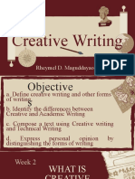 Creative Writing: Rheymel D. Maguddayao, LPT