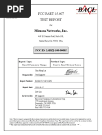 Mimosa Networks, Inc.: FCC PART 15.407 Test Report