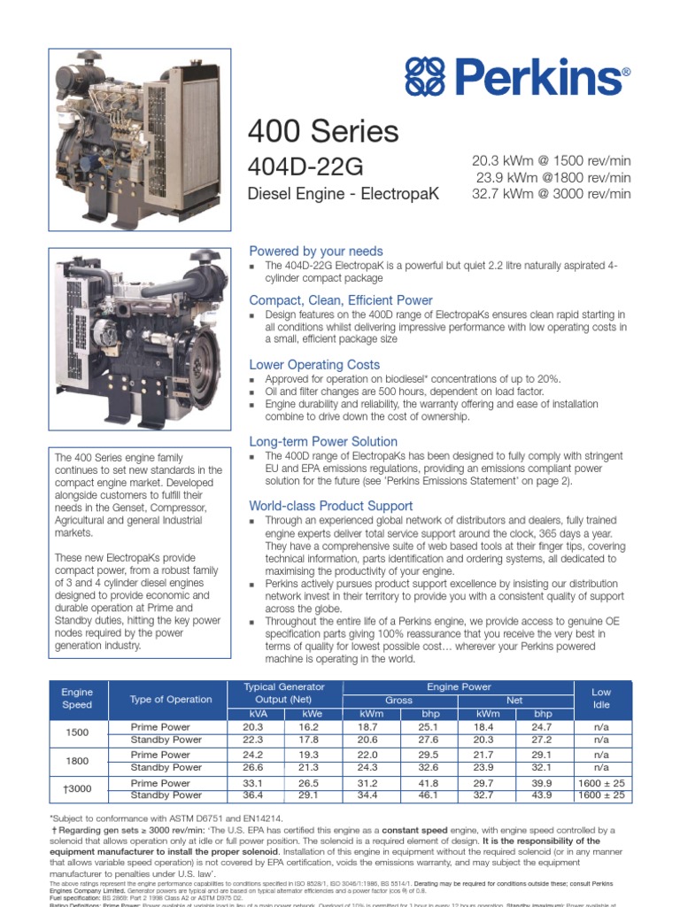 400 Series: Diesel Engine - Electropak | PDF
