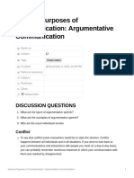 Argumentative Communication Types & Strategies