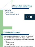 Layering in Networked Computing: OSI Model TCP/IP Model Protocols at Each Layer