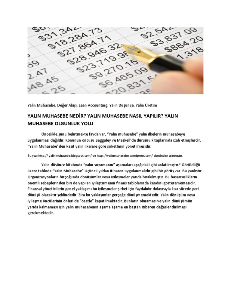 Yalin Muhasebe Nedi̇r | PDF