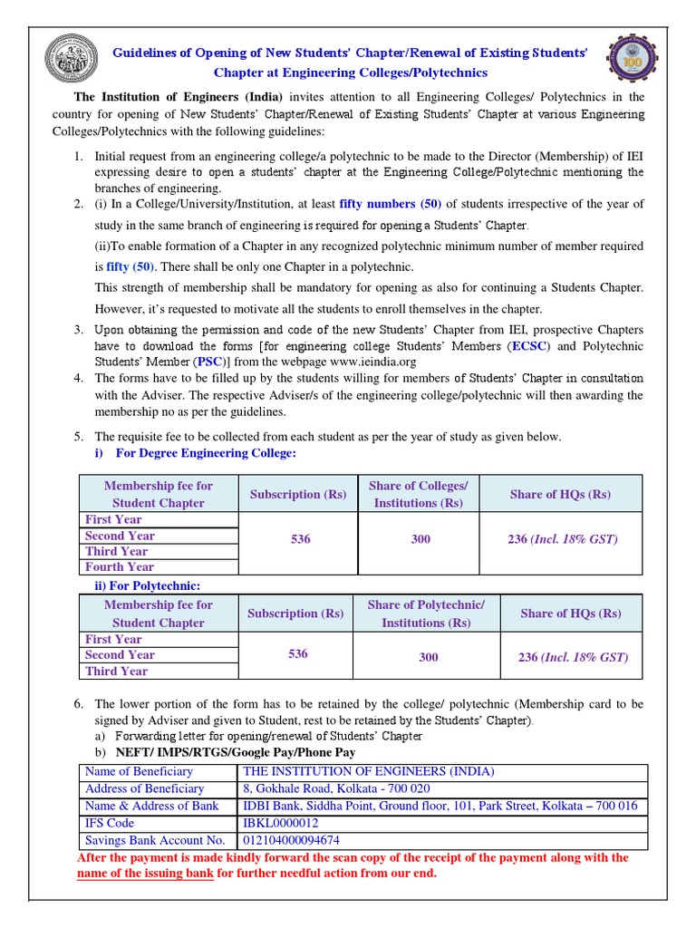 Guidelines for Student Chapter Formation | PDF