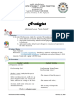 Analogies: A Detailed Lesson Plan in English 7