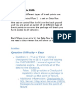 Break Points in SSIS:: Question Difficulty Easy