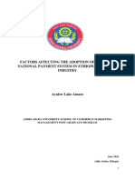 Factors Affecting The Adoption of Ethiopay National Payment System in Ethiopian Banking Industry