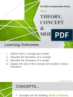 Theory, Concept & Model: Topic 3