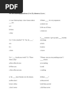 Test 2: For The Following Questions (1 To 15), Choose A, B, or C