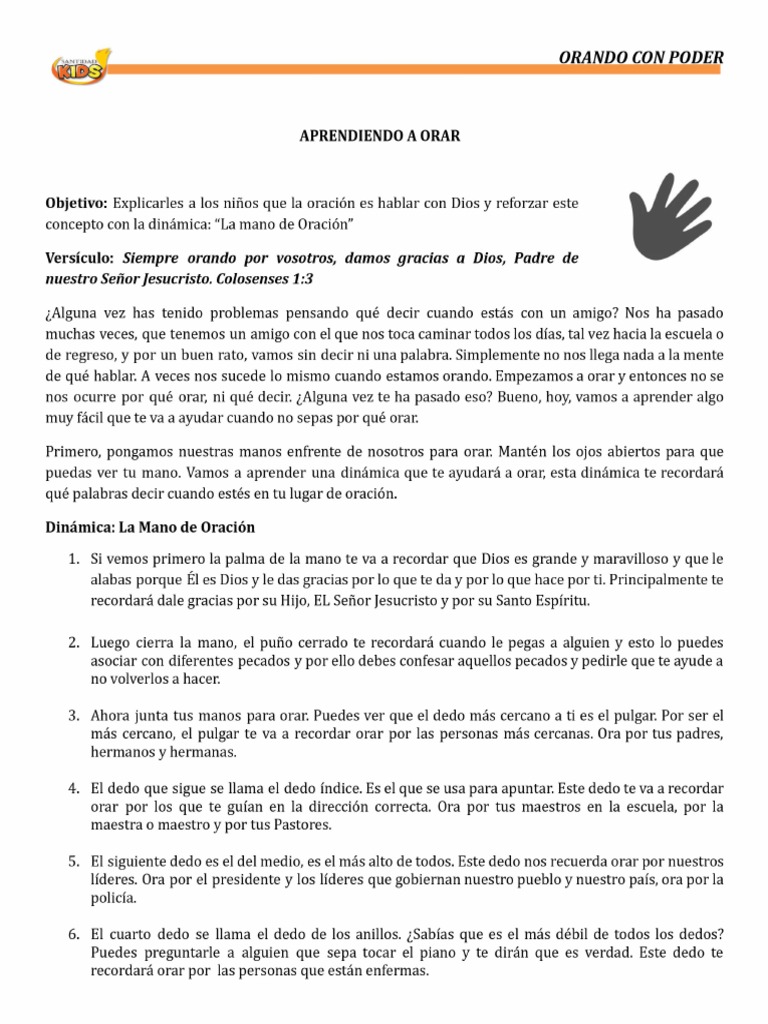Aprendiendo A Orar 14-08-22 | PDF