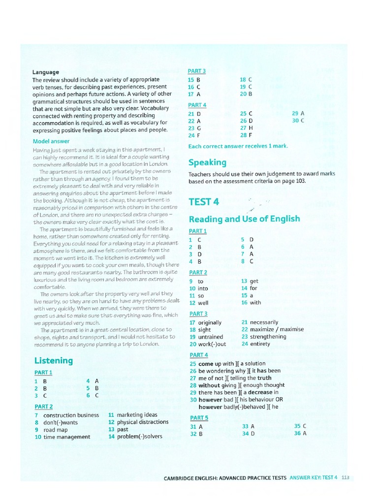 Test 4 Answers Cae Tests M.harrison | PDF