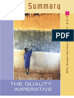 Education For All - The Quality Imperative (Summary)