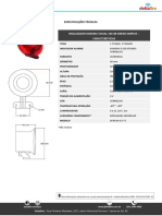 DF0039-G3-73 Sinalizador Sonoro e Visual 105 DB - Sirene Simples - 1 2 Toques - Vermelho