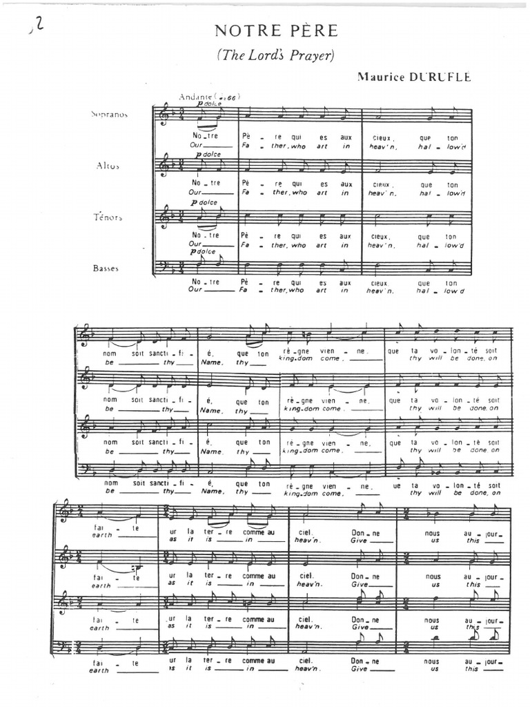 Duruflé Notre Père Pdf