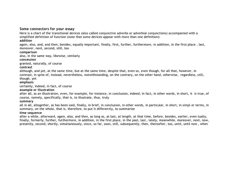 Connectors for Effective Essays | PDF | Onomastics | Languages
