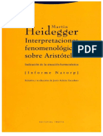 Heidegger Interpretaciones Fenomenologicas Sobre Aristoteles PDF