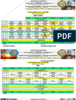 Class Schedule for Junior and Senior High School