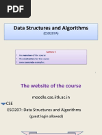 Data Structures and Algorithms: (ESO207A)