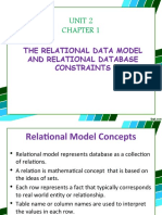 Unit 2: The Relational Data Model and Relational Database Constraints