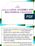 Relational Algebra and Relational Caluclus: Unit 2