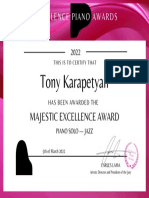01 Certificate Excellence Jazz Pianosolo Professional