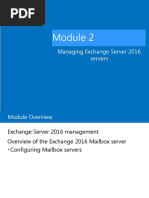 203 Managing Exchange Server 2016 servers