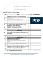 Diagnostico de Seguridad y Salud en El Trabajo