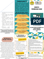 Brosur Lipat Tiga Sekolah Dasar Geometris Biru Kuning Putih