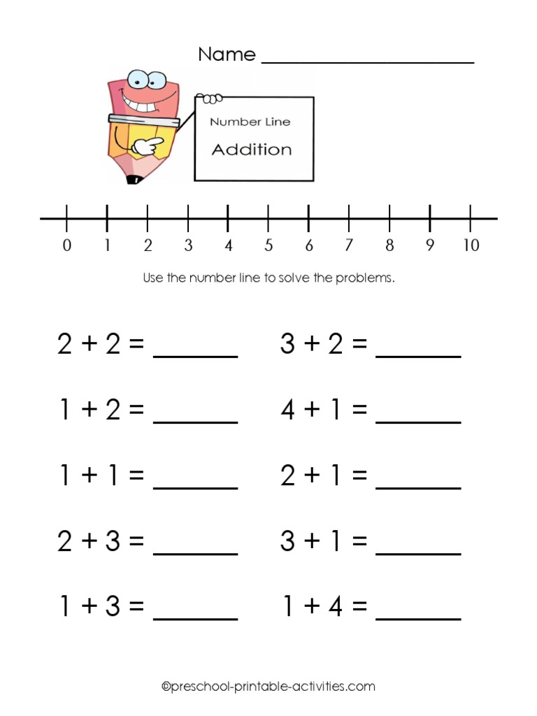 Name - : Use The Number Line To Solve The Problems | PDF