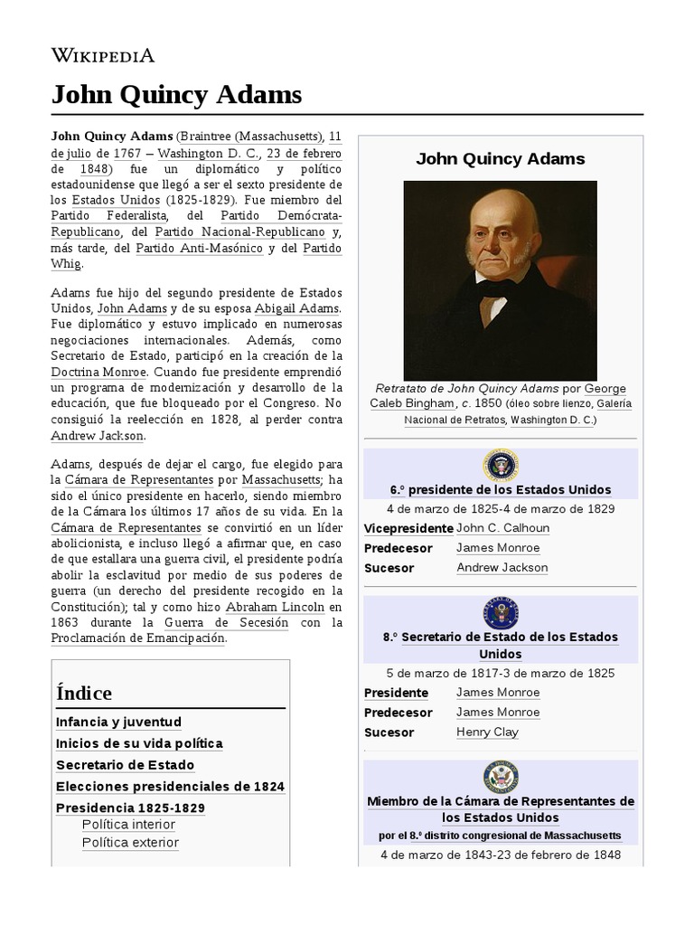 John Quincy Adams | PDF | John Quincy Adams | Andrew Jackson, image size:768x1024