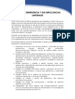 Estado de Emergencia y Sus Implicancias Laborales