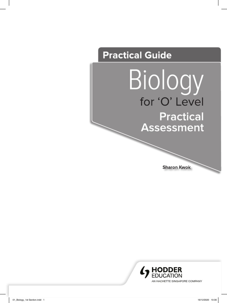 O Level Biology Practical Guide | PDF | Osmosis | Cell Membrane