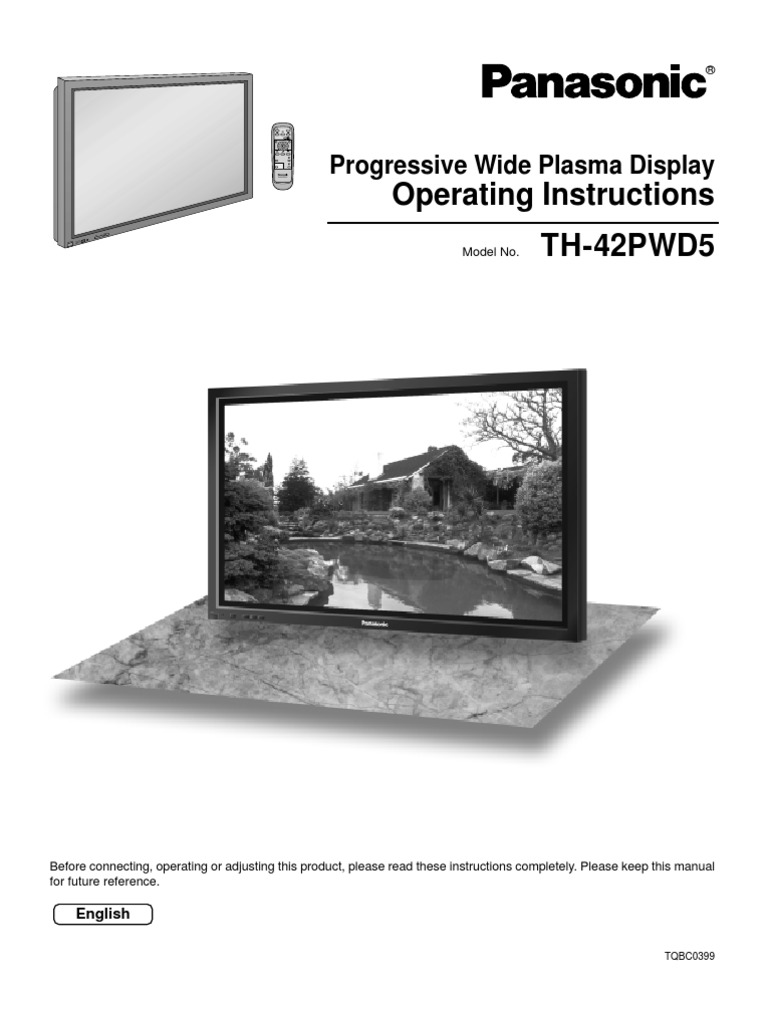Operating Instructions TH-42PWD5: Progressive Wide Plasma Display | PDF ...