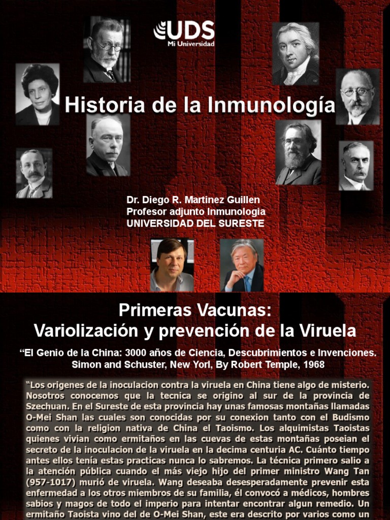 Historia de La Inmunologia PDF Sistema inmune Anticuerpo