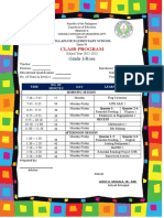 Class program-GRADE 1