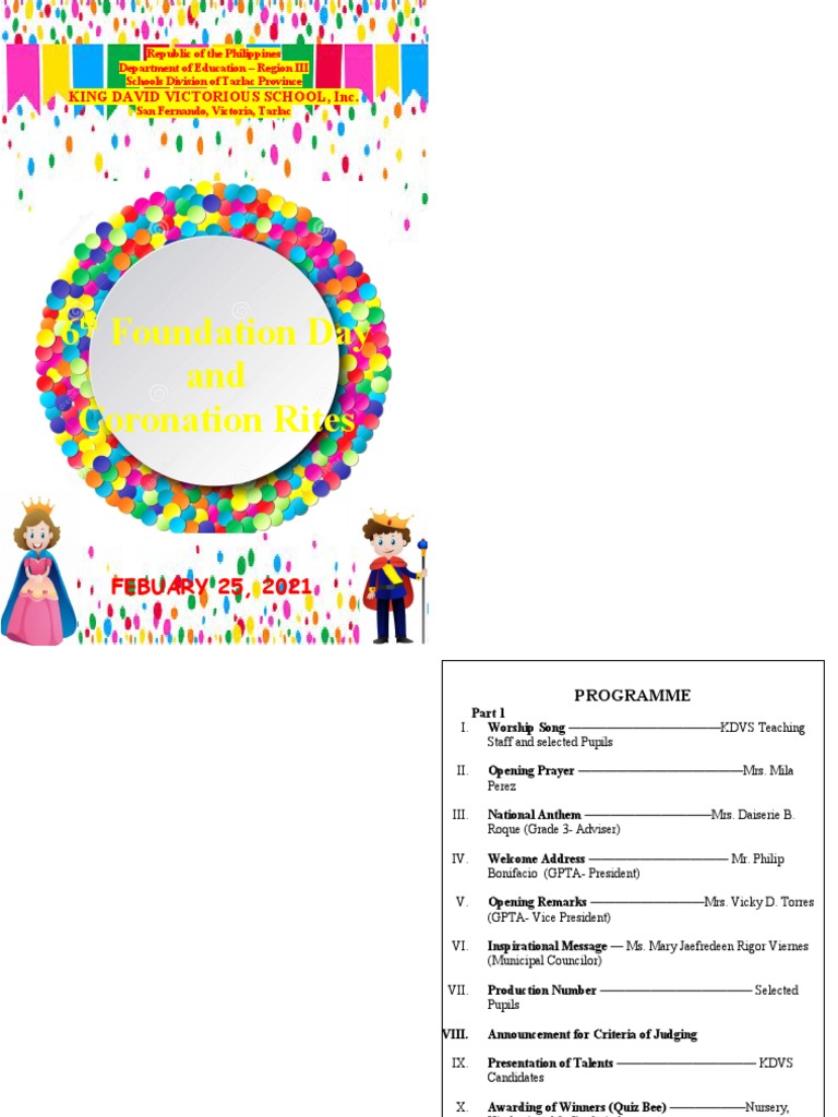 Foundation and Coronation Rites 2022 | PDF