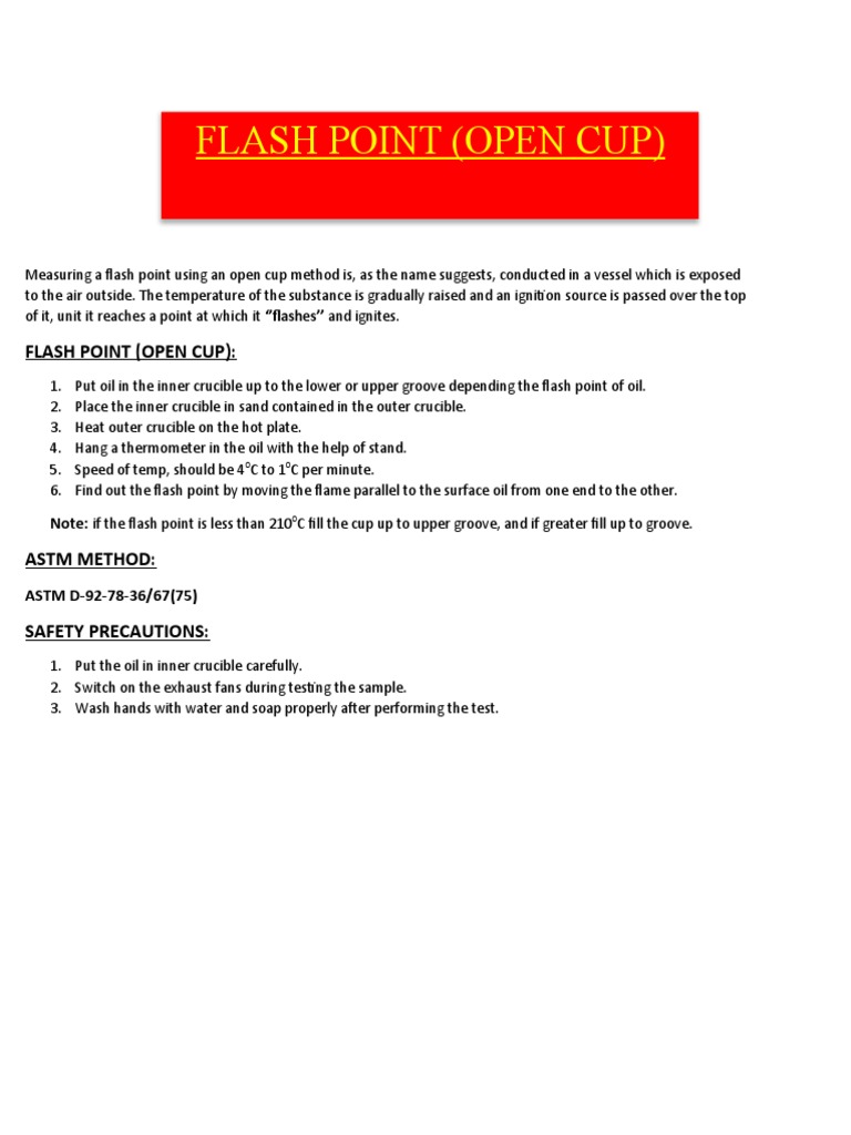 Flash Point Apparatus | PDF