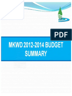 MKWD Budget Summary 2012 2014