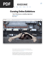 CONNOR, Michael - Curating Online Exhibitions - Rhizome