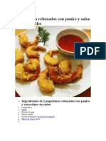 Langostinos Rebozados Con Panko y Salsa Dulce de Chiles JAPONESA