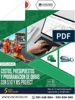 CC Costos, Presupuestos y Programación de Obras Con S10 y MS Project