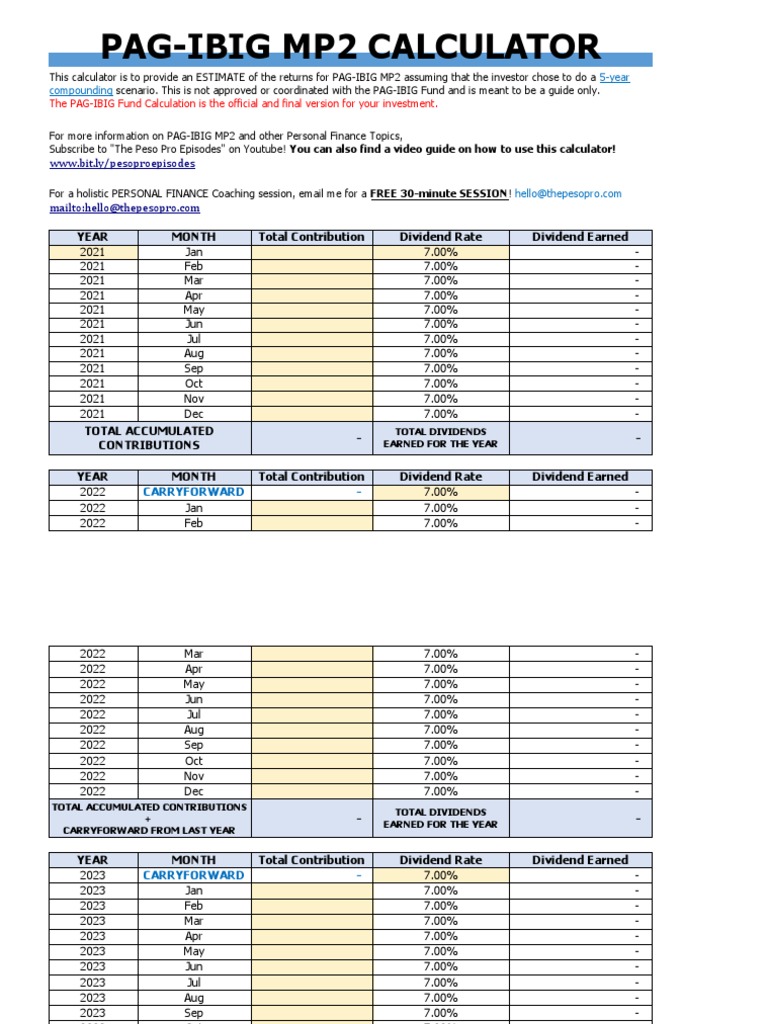 Peso Pro - MP2 Calculator | Download Free PDF | Economies | Investing
