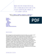 FACTORES SOCIO EMOCIONAL AFECTIVOS Y SEPARACION DE LOS PADRES EN NIÑOS DE TRES A CUATRO AÑOS