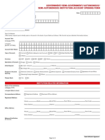 Government/Semi-Government/Autonomous/ Semi-Autonomous Institution Account Opening Form