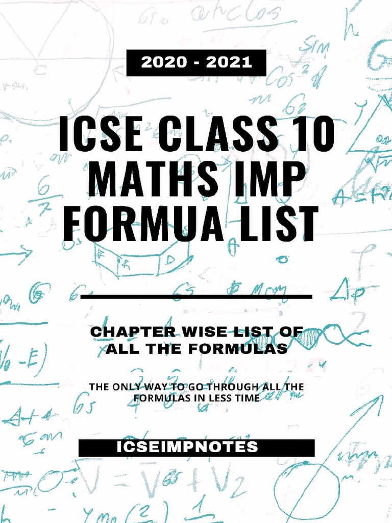 GST Calculation Formulas for ICSE Class 10 | PDF | Circle | Matrix ...