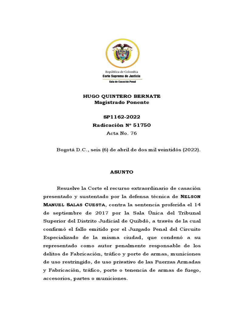 SP1162-2022 (51750) Valoración de Informes de Policía Judicial y Fuente ...