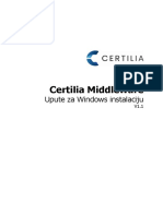 Certilia Middleware Upute Za Windows Instalaciju